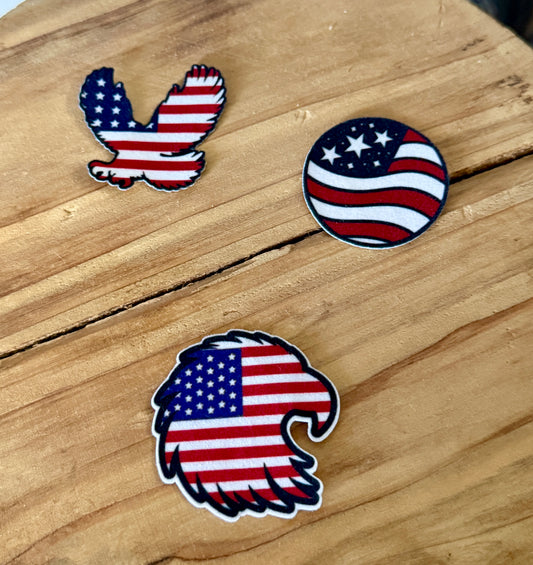 Freedom Flag Patch Set of 3