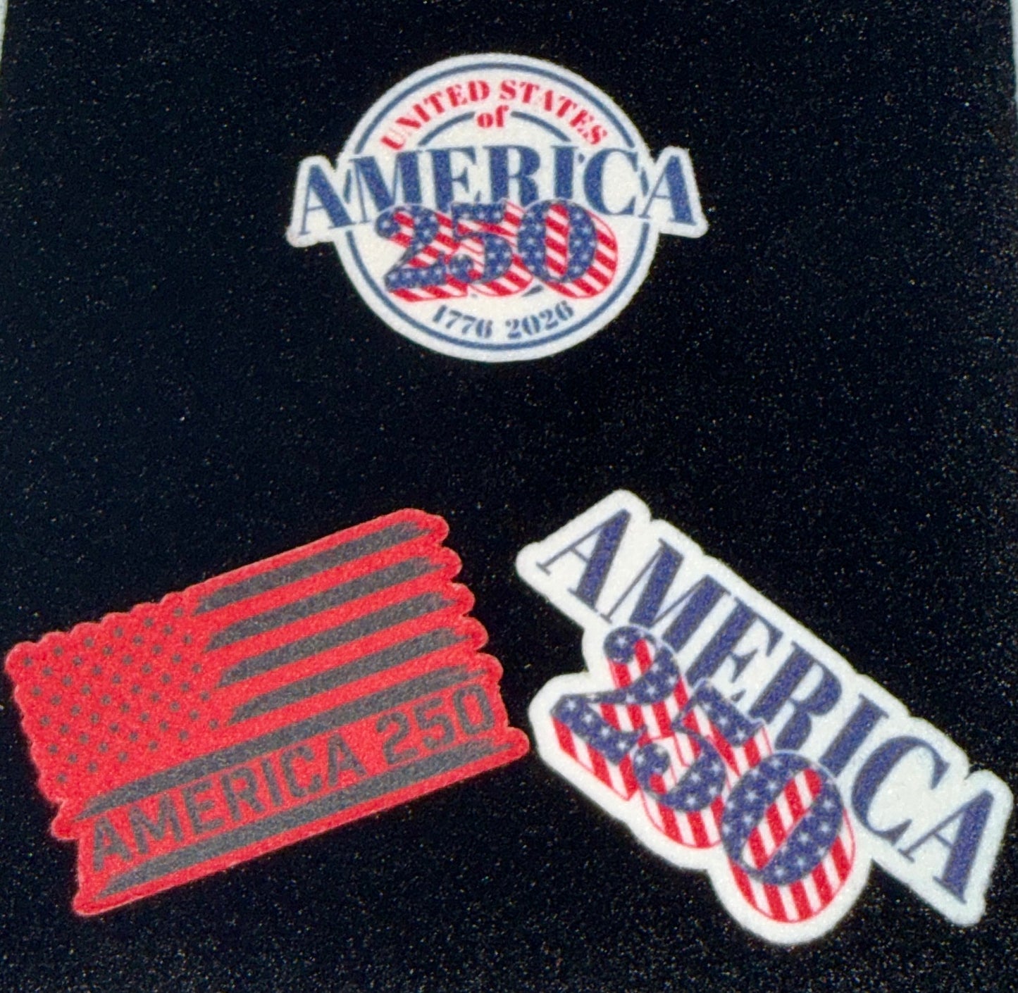 America 250 Cowboy Hat Patch Set of 3