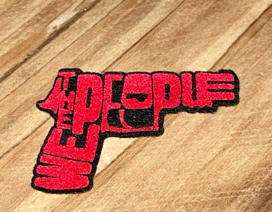 We The People, Gun Silhouette 1.75" Patch RED