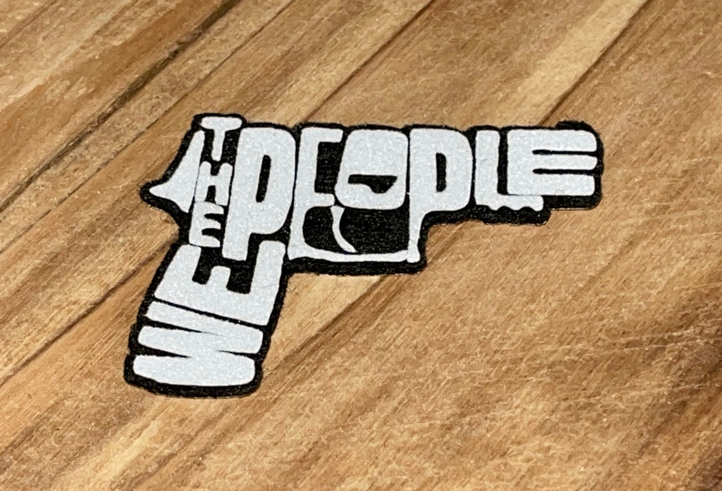 We The People, Gun Silhouette 1.75" Patch, White